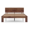 Kuba Solid Wood Queen Size Bed Without Storage (Teak Finish)