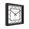 Modern Square Wall Clock with Graphic Frame and Bold Numerals