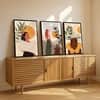 The Castle Decor Boho Abstract Botanical Wall Art Set of 3 Design 7 11x17 Inch