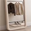 The Artment Unbreakable Beige Square Puff Floor Mirror (170 x 70) cm