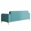 Veniza Velvet 3 Seater Sofa In Aqua Blue Colour