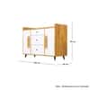 Hexa Red Multipurpose Storage Cabinet With 3 Drawer 2 Door in Giant Wood And Frosty White Colour