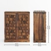 Keaton Sheesham Wood Bar Cabinet in Provincial Teak Finish