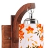 Devansh Solid Wood Electric Wall Light in Brown Colour with Multi Shade Count of 1 Light