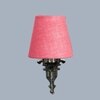 Devansh Metal Electric Wall Light in Antique Gold Colour with Pink Shade Count of 1 Light