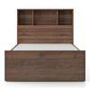 Jasper Engineered Wood Single Size Box Storage Bed In Classic Walnut Finish