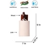 Devansh Solid Wood Electric Wall Light in Brown Colour with White Shade Count of 1 Light
