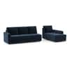 Apollo Sofa (Colour : Cobalt, Cushion : Hard, Back Type : Regular, Seating Capacity : Right Aligned 3 Seater + Right Aligned Chaise)