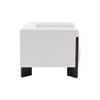 Octavia Boucle Fabric Lounge Chair in White