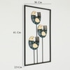 W-Zeno Abstract Metal Wall Decor in Multicolor Set of 1