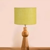 Devansh Yellow Jute Table Lamp With Wood Natural Base (7X18.25 Inches)-17