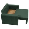 Alfon 1 Seater Velvet Pull Out Sofa Cum Bed with Storage In Green