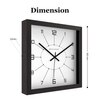 Spaces Unhooked Square Wooden Wall Clock, Black Frame, White Dial with Minimal Numeric Markers