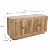 Craig Solid Mango Wood Sideboard with 4 Door in Natual Finish