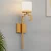 Corvina Single Light Metal and Glass Wall Light