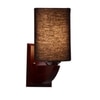 Devansh Solid Wood Electric Wall Light in Black Colour with Black Shade Count of 1 Light