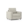 Apollo Compact High Back 1 Seater Fabric Sofa in Monochrome Paisley Colour