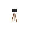 Remy Black Cotton Shade Floor Lamp