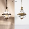 Costa Brass and Glass Pendant Light