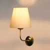 Devansh Metal Electric Wall Light in Gold Colour with off-white Shade Count of 1 Light