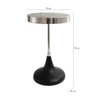 Arcana Metal Side Table in Black & Silver Colour