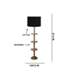 Devansh Shelf Wooden Floor Lamp