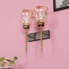 Eliante Modern Wall Lights Mild Steel, Glass & Glass Material Antique,Brown & Golden Finish