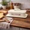 Galvanized Rectangular Butter Box In Beige Colour