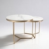 Minimalist Nesting Tables With Marble Top (Gold)