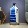 Escalier Flight Hand Painted White Glass Shade Table Lamp