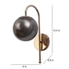 Eliante Modern Wall Lights Mild Steel & Glass Material Gold & Smoke Finish