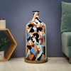 Classy Countenance Hand Painted White Glass Shade Table Lamp