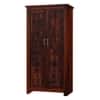 Diamond 2 Door Sheesham Wood Wardrobe in Mahogany Finish