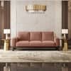 Granada Premium 3 Seater Fabric Sofa in Mocha Mouse Velvet Colour