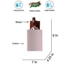 Devansh Solid Wood Electric Wall Light in Brown Colour with Grey Shade Count of 1 Light