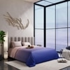 Stoa Paris Comforter for King Size Bed, 300 TC Ultra Satin Fabric  Grey Black