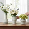 Layered Form Textured Ceramic Vase Set