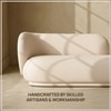 Eliteelegance Wood 2 Seater With Upholstery Non Storage Sofas In White Colour