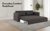 Camden 3 Seater Pull Out Sofa cum Bed In Smoke Grey Colour
