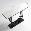 Black Metal Console Table in Black Colour