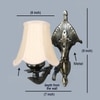 Devansh Gold Antique Wall Mounted Lamp With Off-White Cotton Shade