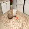 Casa-02 Jute Rectangle Carpets Durry  in Beige Colour