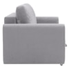 Baruna 2 Seater Velvet Pull Out Sofa Cum Bed with Storage In Grey Color