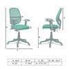 Goolda Low Back Ergonomic Chair in Dark Green Colour