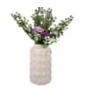 White Geometric Designed Ceramic Vase