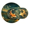 Feng Shui Koi Fish Framed Wall Painting for Living Room 56 x 82 cm