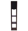Brown Square Floor Lamp with Black Shade