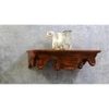 Edna Natural Brown Solid Wood Wal Shelf