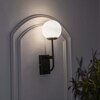 Minster Black & Frosted White Finish Wall Light