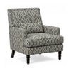 Lark Printed Infinity Grid Fabric Lounge Chair in Green Colour